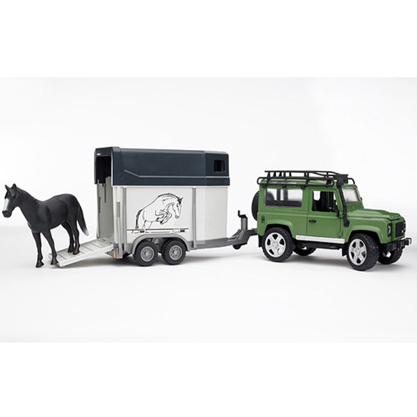 Džip land Bruder rover sa prikolicom za konje 025922 - ODDO igračke