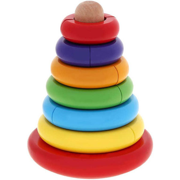 Woody Drvena Magnetna slagalica piramida 90674 - ODDO igračke