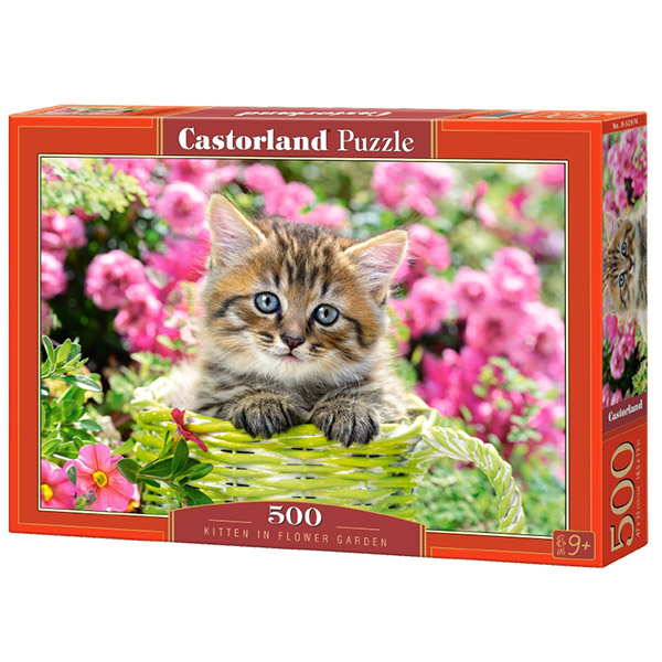 Castorland puzzla 500 Pcs Kitten in Flower Garden 52974 - ODDO igračke