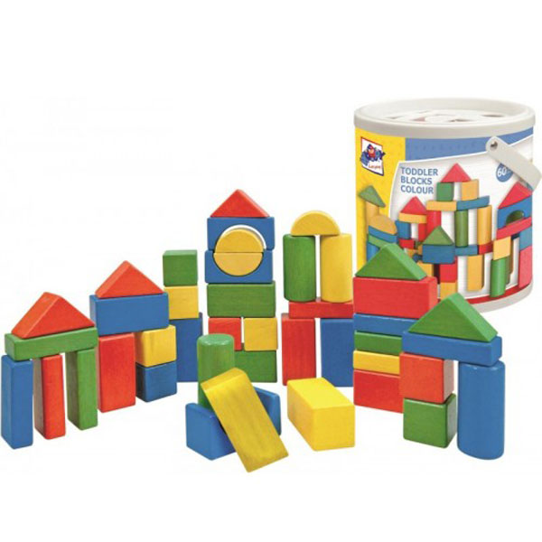 Drvene kocke u boji 50 komada Woody 90911 - ODDO igračke