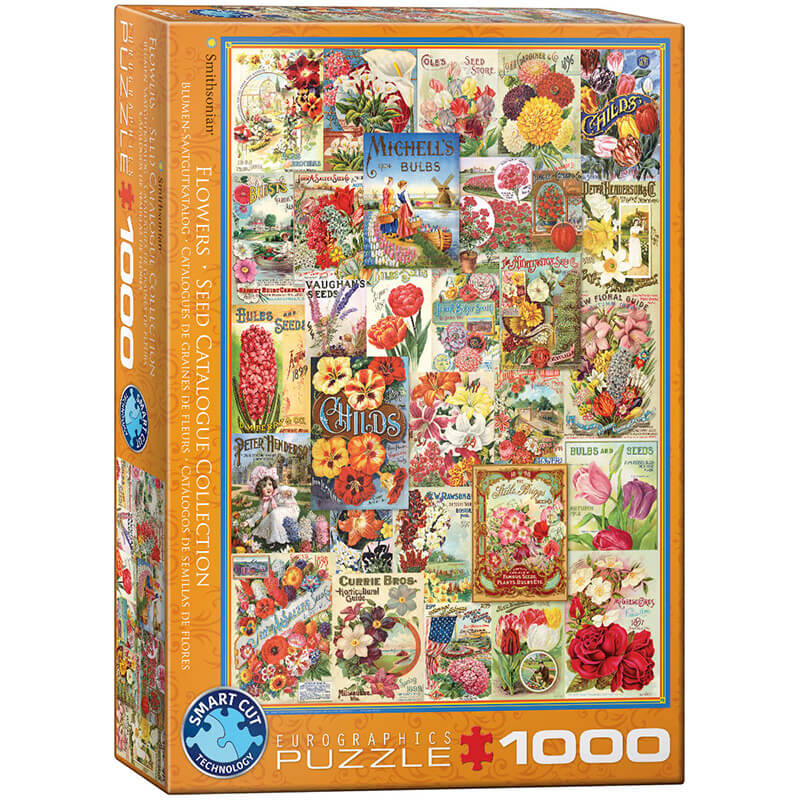 Eurographics Flowers Seed Catalogue Collection 1000-Pieces Puzzle 6000-0806 - ODDO igračke