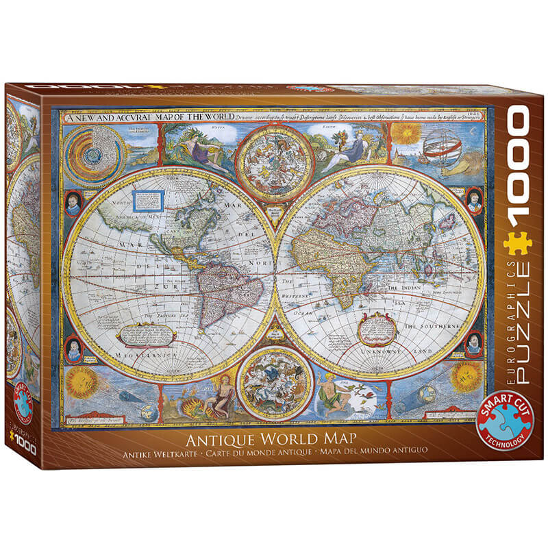Eurographics Antique World Map 1000-Piece Puzzle 6000-2006 - ODDO igračke