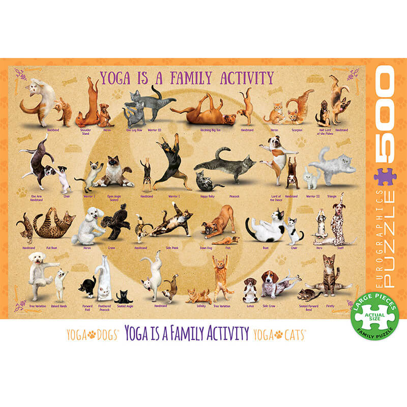 Eurographics Yoga is a Family Activity 500-Piece Puzzle 6500-5354 - ODDO igračke