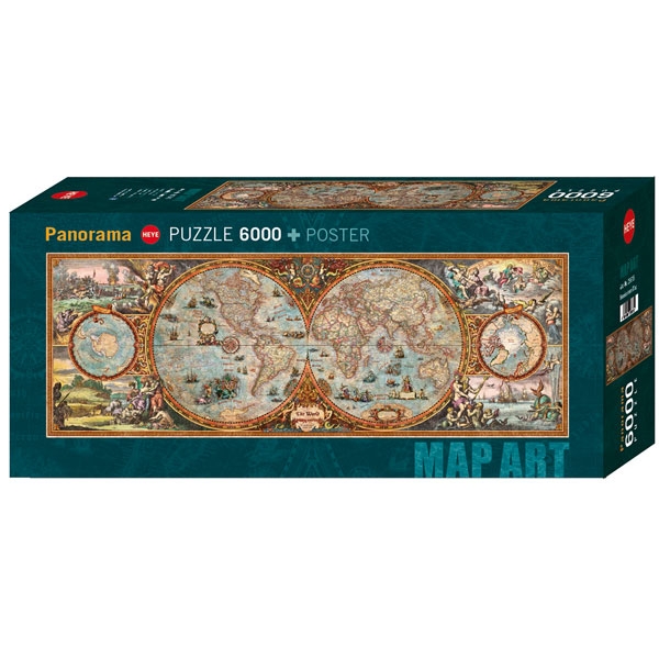 Heye puzzle Hemisphere Map 6000 pcs - ODDO igračke