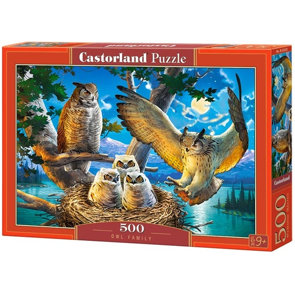 Castorland puzzla 500 Pcs Owl Family 53322 - ODDO igračke