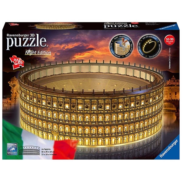 Ravensburger 3D puzzle (slagalice) - Koloseum noćno izdanje 216 del 11148 - ODDO igračke
