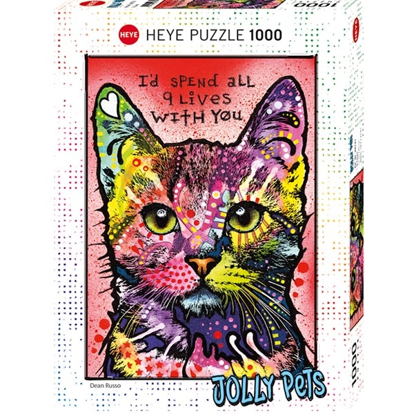 Heye puzzle 1000 pcs Jolly Pets 9 Života 29731 - ODDO igračke