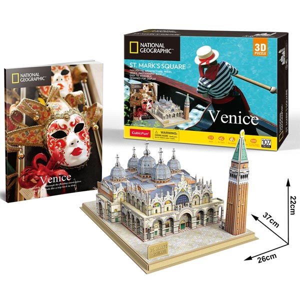 CubicFun Puzzle 3D National Geographic St Marks Square Venice CBF209803 - ODDO igračke