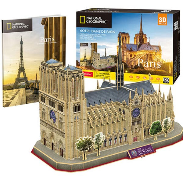 CubicFun Puzzle 3D National Geographic Notre Dame Paris CBF209865 - ODDO igračke