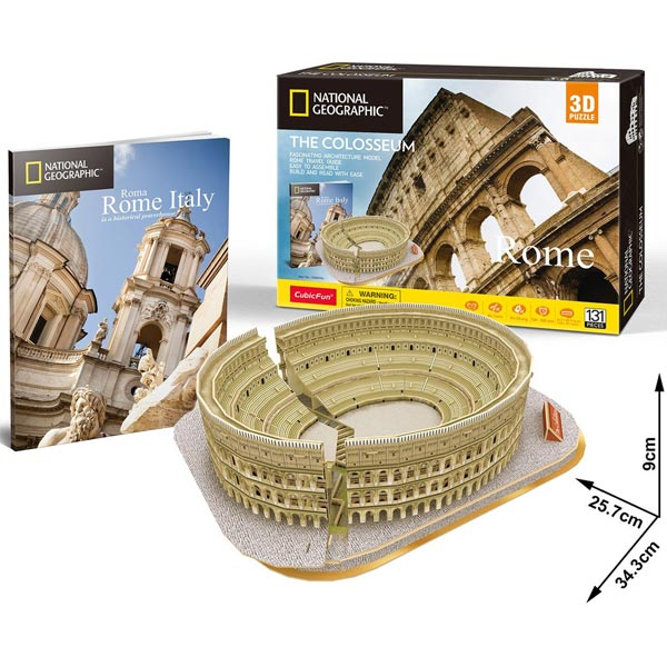 CubicFun Puzzle 3D National Geographic The Colosseum Rome CBF209766 - ODDO igračke