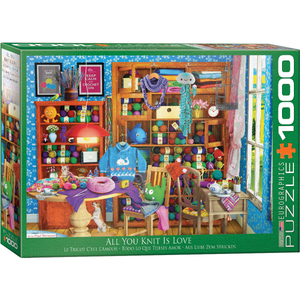 Eurographics Normand, Paul All you Knit is Love 1000-Piece Puzzle 6000-5405 - ODDO igračke