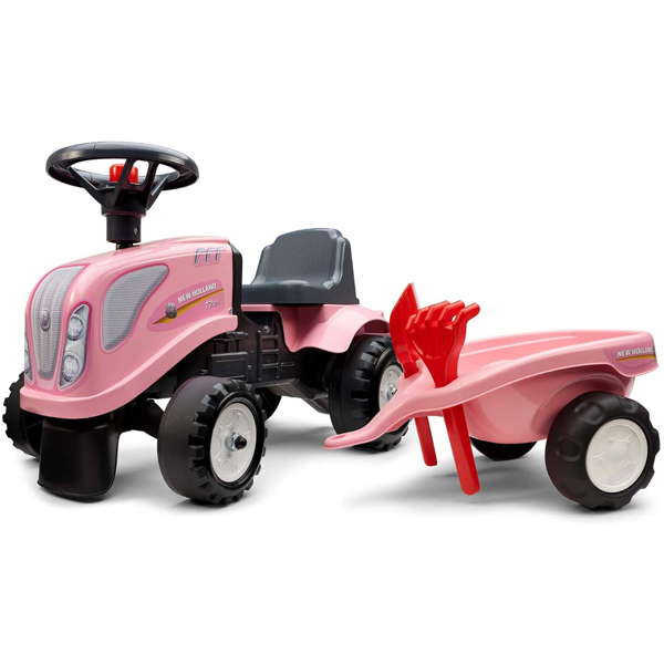 Traktor guralica za decu Falk New Holland guralica sa prikolicom 288c - ODDO igračke
