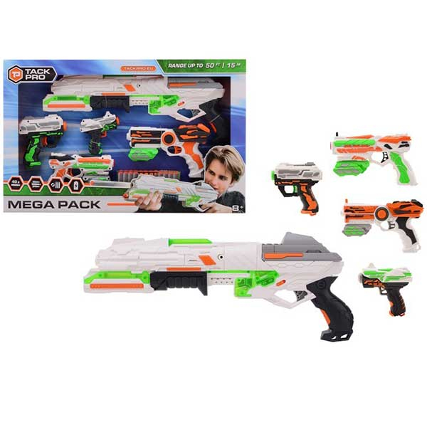 Tack Pro Mega Pack + 40 sundjerastih strelica 31063 - ODDO igračke