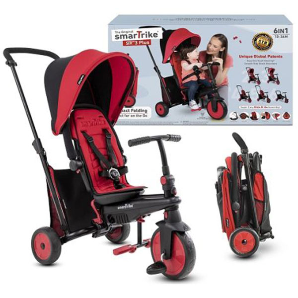 Tricikli za decu sa ručkom Smart Trike STR3 Plus crveni 5021533 - ODDO igračke