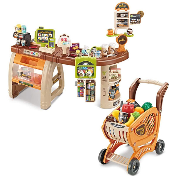 Supermarket veliki set sa kolicima na baterije 451162 - ODDO igračke