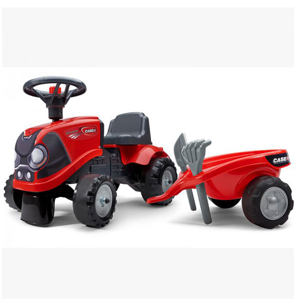 Guralica za decu Traktor sa prikolicom Falk crveni 238c - ODDO igračke
