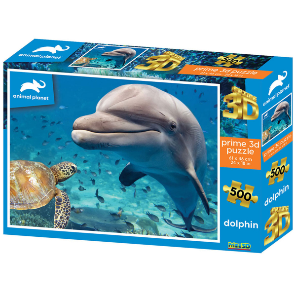 Prime 3D puzzle Animal Planet Delfin 500 delova 61x46cm 10379 - ODDO igračke