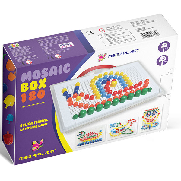 Megaplast Mozaik Box 180pcs 3951657 - ODDO igračke