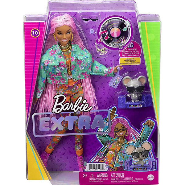 Barbie lutka Extra Pink Braids GXF09 - ODDO igračke
