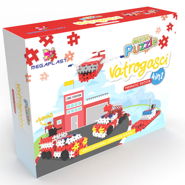 Megaplast Mega Puzzle vatrogasci 4 u 1 951763 - ODDO igračke