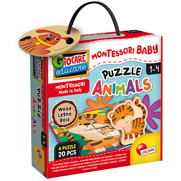 Montesori Edukativna kutija 4 Puzzle Animals Lisciani 96848 - ODDO igračke
