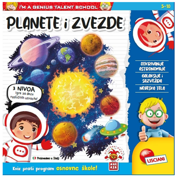 Mali Genije SR Edukativni set Planete i zvezde Lisciani RS100521 - ODDO igračke