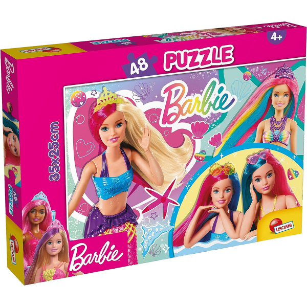 Slagalica Lisciani 48pcs Barbie 2u1 slozi i oboji 99443 - ODDO igračke