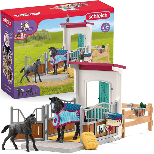 Schleich Boks za konje sa konjem i ždrebetom 42611 - ODDO igračke