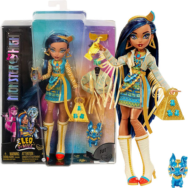 Monster High lutka Cleo De Nile sa dodacima i ljubimcem HHK54 - ODDO igračke