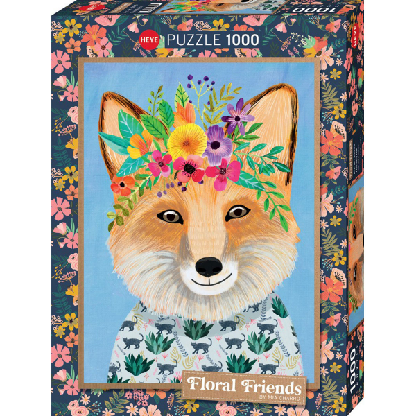 Heye puzzle 1000 pcs Floral Friends Mia Charro Friendly Fox 30035 - ODDO igračke