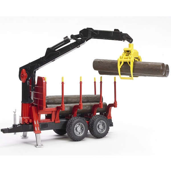 Prikolica sa drvcima i utovarivačem Bruder 022525 - ODDO igračke