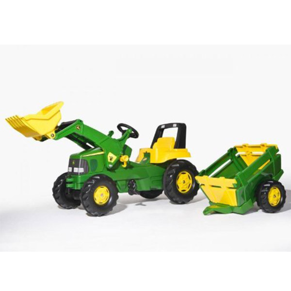 Traktor na pedale sa prednjom kašikom i prikolicom Rolly Junior John Deere 811496 - ODDO igračke