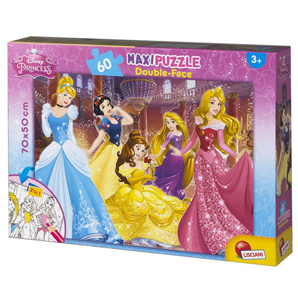 Slagalica Lisciani 60pcs Maxi Princess 2u1 slozi I oboji 48250 - ODDO igračke