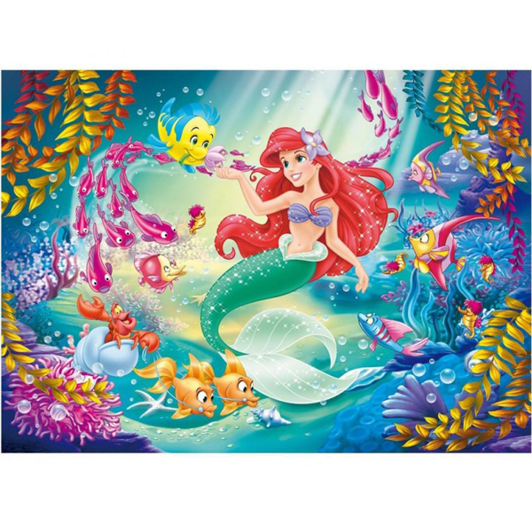 Slagalica Lisciani 108pcs Mala Sirena 2u1 složi i oboji 48069 | ODDO ...