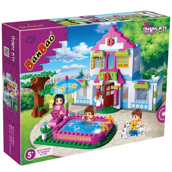 BanBao kocke Kuća sa bazenom 405pcs 117/6109 - ODDO igračke