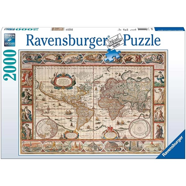 Ravensburger puzzle (slagalice) 2000pcs- Mapa sveta iz 1650te RA16633 - ODDO igračke