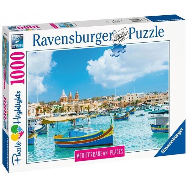 Ravensburger puzzle (slagalice) - 1000 pcs Mediterranean Places Malta RA14978 - ODDO igračke