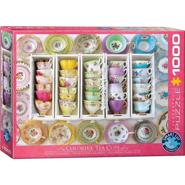 Eurographics Tea Cups Boxes 1000-Pieces Puzzle 6000-5342 - ODDO igračke