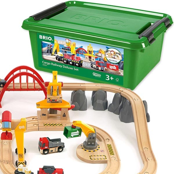 Železnički set za prevoz tereta Deluxe Brio BR33097 - ODDO igračke