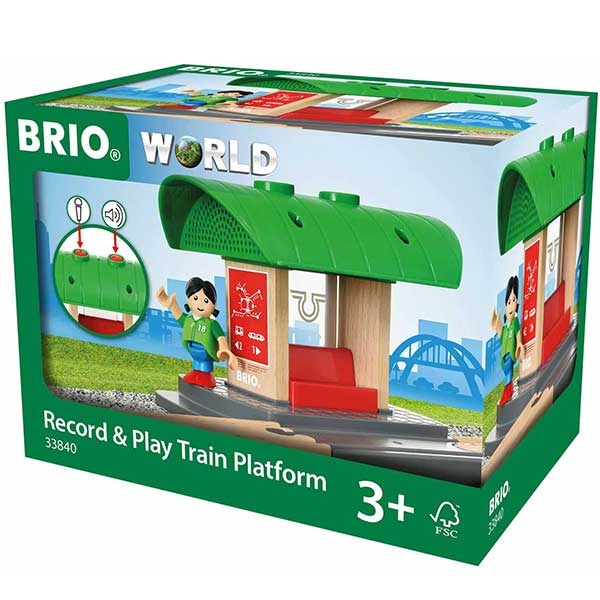 Železnička stanica s funkcijom snimanja glasa Brio BR33840 - ODDO igračke