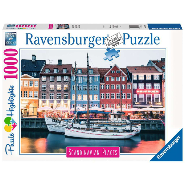 Ravensburger puzzle (slagalice) 1000pcs Scandinavian Places,Copenhagen, Denmark RA16739 - ODDO igračke