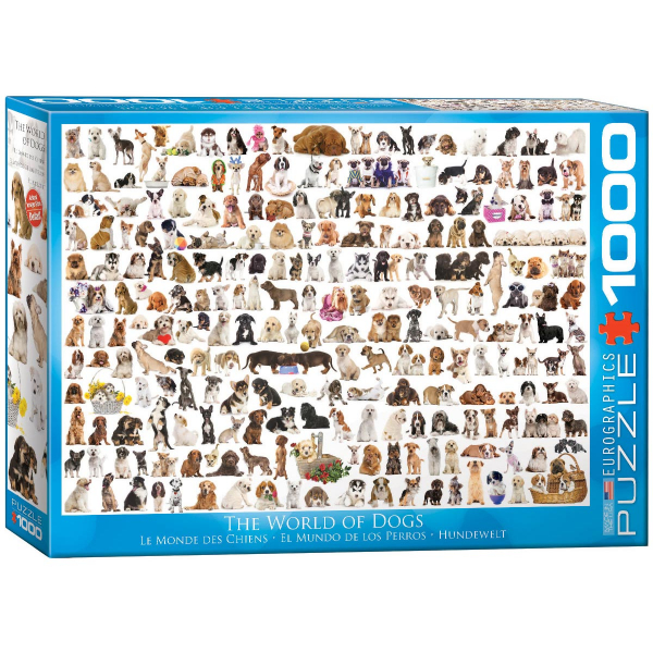 Eurographics The World of Dogs 1000-Piece Puzzle 6000-0581 - ODDO igračke