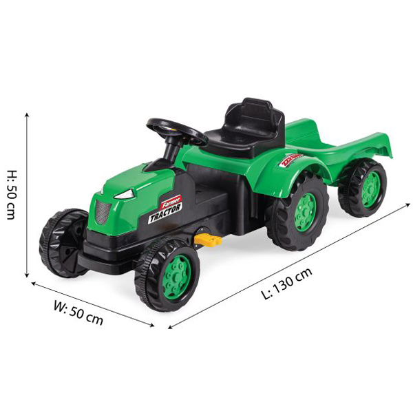 Traktor na pedale sa prikolicom zeleni 37/90971 - ODDO igračke
