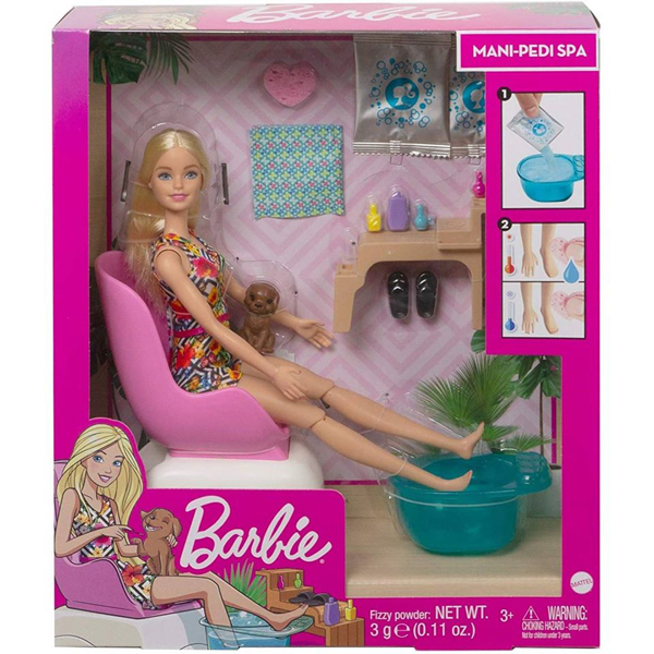 Barbie Lutka sa psom Mani-pedi Spa GHN07 - ODDO igračke