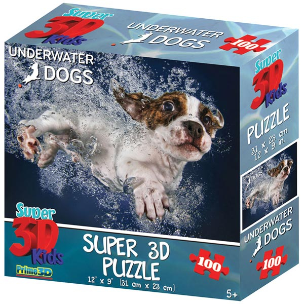 Prime 3D Super 3D puzzle Underwater Dogs 48 delova 31X23cm 13661 - ODDO igračke