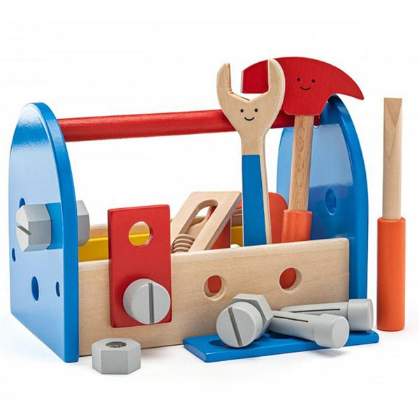 Drvena torba za alat sa alatom Woody 90104 - ODDO igračke