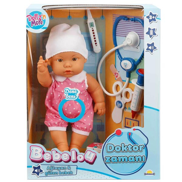 Lutka beba 35cm Bebelou Doktor set muzička 029459 - ODDO igračke