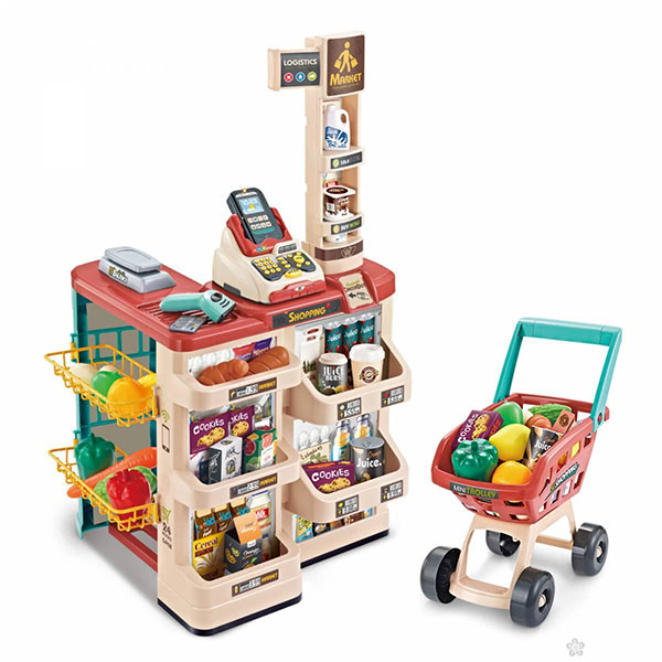 Supermarket set sa kolicima na baterije 817890 - ODDO igračke