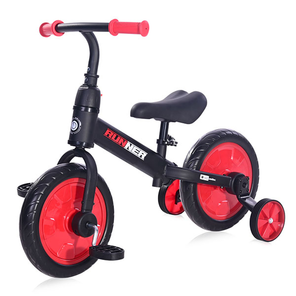 Balans Bicikl Bez Pedala Balance Bike Lorelli Runner 2u1 Black&Red 10410030008 - ODDO igračke