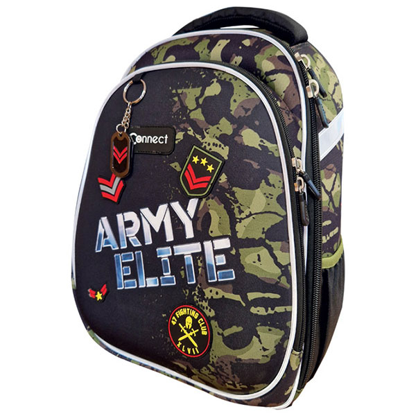 Ranac đački anatomski lagan XT Army Green 22.Connect 48034 crno-zeleni - ODDO igračke